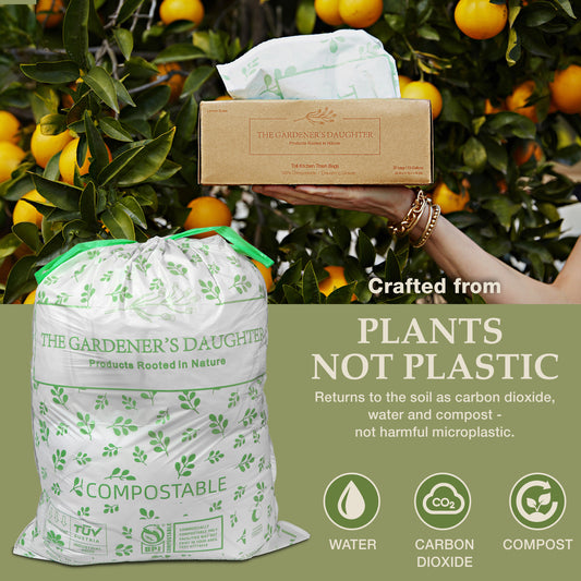 Compostable 13 Gallon Trash Bags - Evergreen 